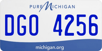 MI license plate DGO4256
