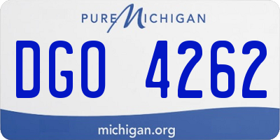 MI license plate DGO4262