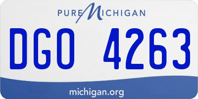 MI license plate DGO4263