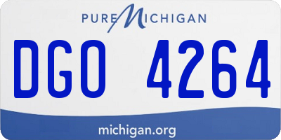 MI license plate DGO4264