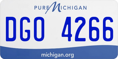 MI license plate DGO4266