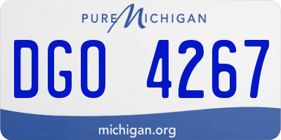 MI license plate DGO4267