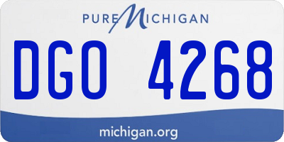 MI license plate DGO4268