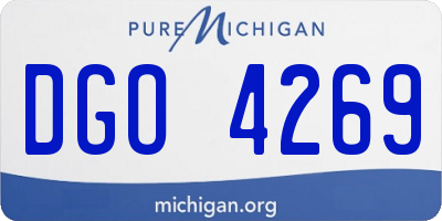 MI license plate DGO4269