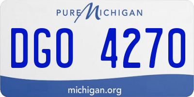 MI license plate DGO4270