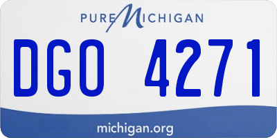 MI license plate DGO4271
