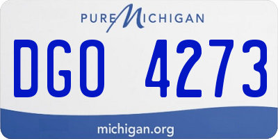 MI license plate DGO4273