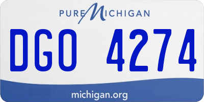 MI license plate DGO4274