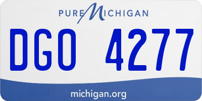 MI license plate DGO4277