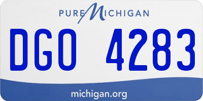 MI license plate DGO4283