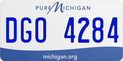 MI license plate DGO4284