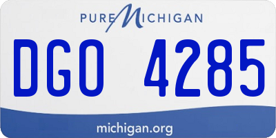 MI license plate DGO4285