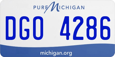 MI license plate DGO4286