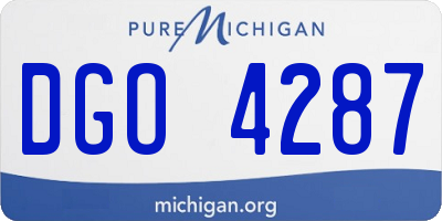 MI license plate DGO4287