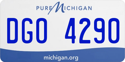 MI license plate DGO4290