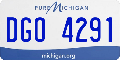 MI license plate DGO4291