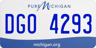 MI license plate DGO4293
