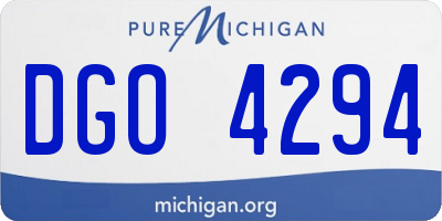 MI license plate DGO4294