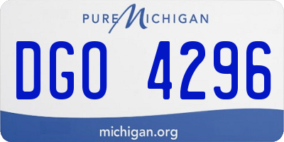 MI license plate DGO4296