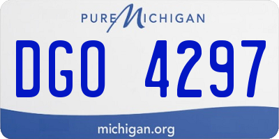 MI license plate DGO4297