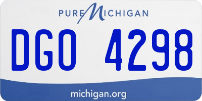 MI license plate DGO4298