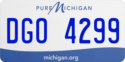 MI license plate DGO4299