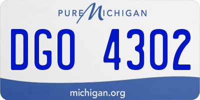 MI license plate DGO4302