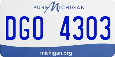 MI license plate DGO4303