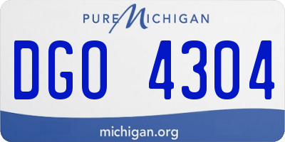 MI license plate DGO4304