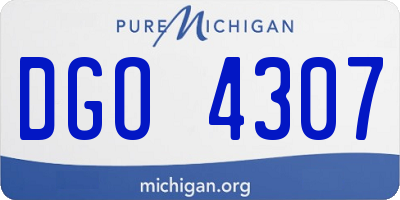 MI license plate DGO4307