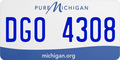 MI license plate DGO4308