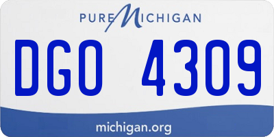 MI license plate DGO4309
