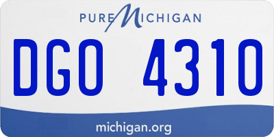 MI license plate DGO4310