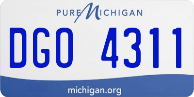 MI license plate DGO4311
