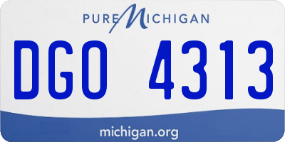 MI license plate DGO4313