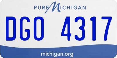 MI license plate DGO4317