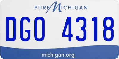 MI license plate DGO4318