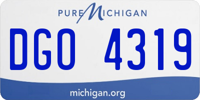MI license plate DGO4319
