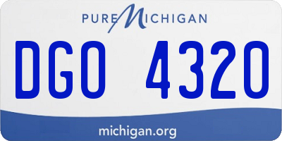 MI license plate DGO4320