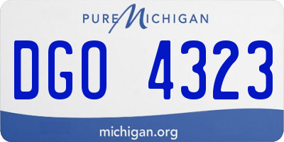 MI license plate DGO4323