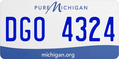 MI license plate DGO4324