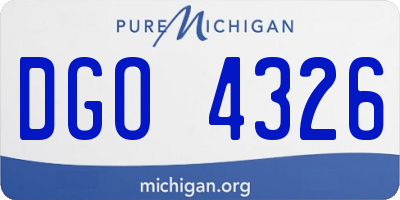MI license plate DGO4326