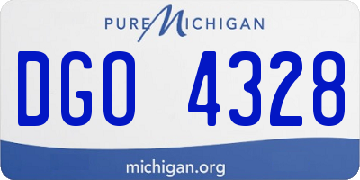 MI license plate DGO4328
