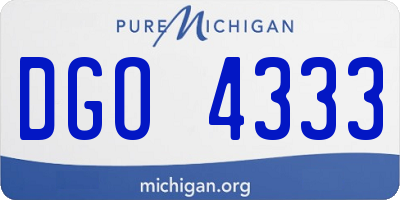 MI license plate DGO4333