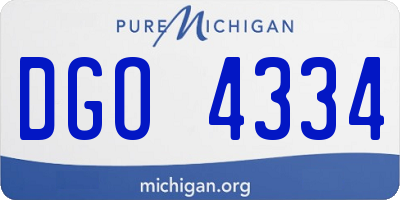 MI license plate DGO4334