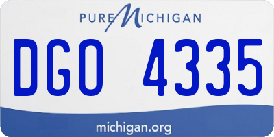 MI license plate DGO4335