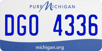 MI license plate DGO4336