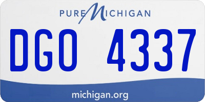 MI license plate DGO4337