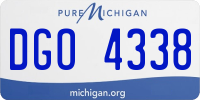 MI license plate DGO4338