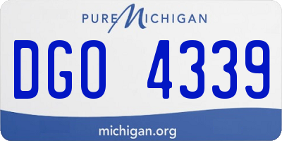 MI license plate DGO4339